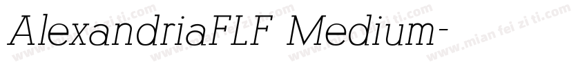AlexandriaFLF Medium字体转换
